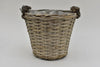 Oorpot riet met jute oren 25x21cm Grijs