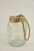 Glasvaas Dublin D16 H23cm helder met jute touw