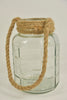 Dublin D14 H20cm clear glass vase with jute rope