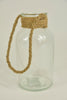Glasfles Limerick D10 H20cm helder met jute touw