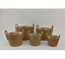 Set/5 Zeegras manden met oren naturel D34 H31cm