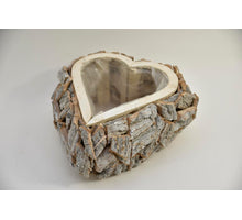 Schors planter Willy Hartvorm L 30x28x14cm naturel