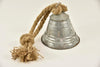 Zinc bell Old-finish D13 H13cm with jute rope 18cm