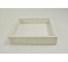 Wooden tray square white-wash 20x20x4cm