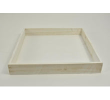 Wooden tray square white-wash 30x30x4cm