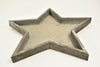 Wooden tray star grey-wash 40x40x3cm