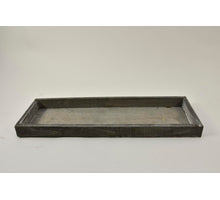 Wooden tray rectangular grey-wash 42x14x3cm