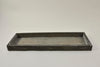 Wooden tray rectangular grey-wash 42x14x3cm