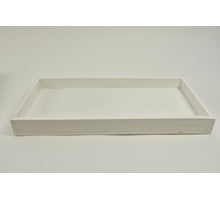 Wooden tray rectangular white-wash 40x20x4cm