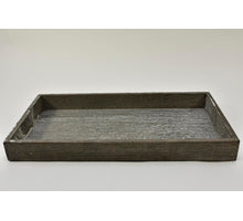 Wooden tray rectangular grey-wash 40x20x4cm