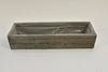 Wooden tray/planter rectangular grey-wash 30x9x6cm