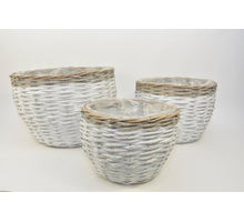 Set/3 Körbe rund grau/weiß D41 H28CM