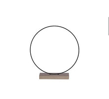 Decoratie cirkel op houten voet zwart - b7xd30cm
