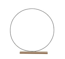 Decoratie cirkel op houten voet zwart - b9xd55cm