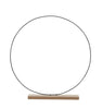 Decoratie cirkel op houten voet zwart - b9xd55cm