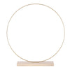 Decorative circle on wooden base gold - w9xd55cm