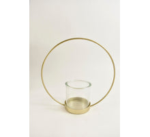 Sfeerlicht ''Ring'' L metaal met glas D22 B8cm goud