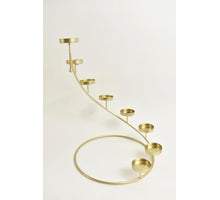 Waxinelicht toren (8) ''trap'' metaal rond D25 H36,5cm goud