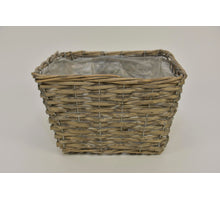 Korb quadratisch grau schilf 23x23x15cm