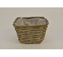 Korb quadratisch grau schilf 15x15x10cm