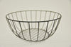 Metalen mand ''Joyce'' rond zwart D30 H12cm