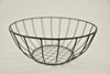 Metalen mand ''Joyce'' rond zwart D26 H10cm