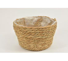 Round seagrass basket, low, D20 H12cm, natural