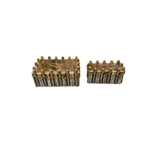 Set/2 houten planter Castle rechthoek grijs met touw 28x17x12cm/22x12x11cm