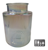 Vase/candle holder "Niamh" S, ion pearl glass, 13x13x17cm