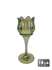 Teacup holder "Tulip" S, frosted green glass, 7x7x16cm
