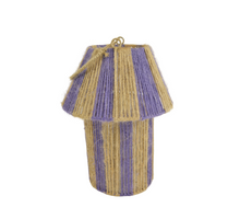 Jute Lantaarn Jet Paars/Naturel D21 H28/41cm
