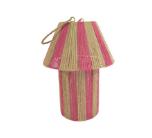 Jute Lantaarn Jet Fuchsia/Naturel D27,5 H36/53cm