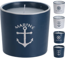 KAARS IN POT ''MARINE'' D6,7 H6,2CM 4 ASSORTIE