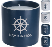 KAARS IN POT ''MARINE'' D10 H10CM 4 ASSORTIE