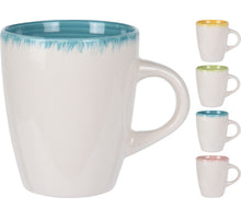 BEKER AARDEWERK 320ML D8,5 H10,5CM 4ASS KLEUR
