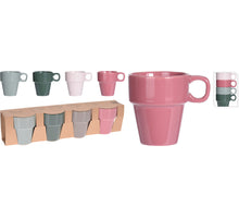 BEKER AARDEWERK SET VAN 4 D7,5 H9CM 180ML