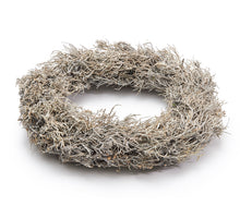 Iron bush wreath 48cm frosted white