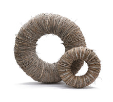 Grass wreath 45cm frosted white PER STUK