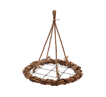 Rattan hanging wreath 75cm natural
