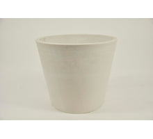 Ronde pot S ''Keulen'' D21 H18cm Wit (met dop, gat in bodem) zwaar kunststof
