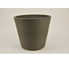 Ronde pot S ''Keulen'' D21 H18cm Antra (met dop, gat in bodem) zwaar kunststof