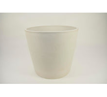 Ronde pot L ''Keulen'' D40 H36cm Wit (met dop, gat in bodem) zwaar kunststof