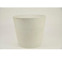 Ronde pot XL ''Keulen'' D50 H45cm Wit (met dop, gat in bodem) zwaar kunststof