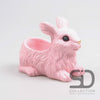 RABBIT WITH PLANTER CEMENT 21X13.5X16 CM ROSE
