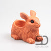 RABBIT WITH PLANTER CEMENT 21X13.5X16 CM BRICK RED