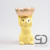 HARE WITH BOWL CEMENT 18.5X15X28 CM YELLOW