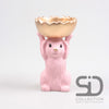 HAAS MET SCHAAL CEMENT 15X12.5X23 CM ROSE