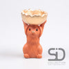 HARE WITH BOWL CEMENT 11X9.5X18 CM BRICK RED