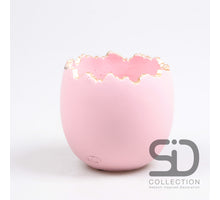 GEBROKEN EI CEMENT 14X14X13.5 CM ROSE