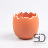 Broken egg cement 14x14x13.5 cm brick red